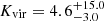 $ K_{\mathrm{vir}}=4.6_{-3.0}^{+15.0} $