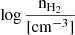 $ \mathrm{\log{\frac{n_{H_2}}{[cm^{-3}]}}} $