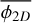 $\overline {{\phi _{2D}}} $