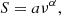 $$ \begin{aligned} S=a \nu ^{\alpha }, \end{aligned} $$