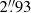 $ 2{{\overset{\prime\prime}{.}}}93 $