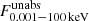 $ F^{\mathrm{unabs}}_{\mathrm{0.001-100\,keV}} $