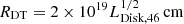 $ R_\text{DT} = 2 \times 10^{19} L_\text{Disk,46}^{1/2}\, {\rm cm} $