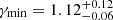 $ \gamma_{\min} = {1.12}_{-0.06}^{+0.12} $