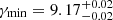 $ \gamma_{\min} = {9.17}_{-0.02}^{+0.02} $