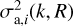 $\[\sigma_{\mathrm{a}, i}^{2}(k, R)\]$