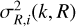 $\[\sigma_{R, i}^{2}(k, R)\]$