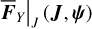 ${\left. {{{\overline F }_Y}} \right|_J}(J,{\bf{\psi }})$
