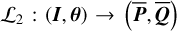 ${{\cal L}_2}:(I,\theta ) \to (\bar P,\bar Q)$