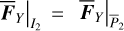 ${\left. {{{\overline F }_Y}} \right|_{{I_2}}} = {\left. {{{\overline F }_Y}} \right|_{{{\bar P}_2}}}$