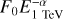 ${F_0}E_{1\,\,{\rm{TeV}}}^{ - \alpha }$