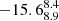 $ -15.6^{8.4}_{8.9} $