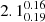 $ 2.1^{0.16}_{0.19} $