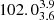 $ 102.0^{3.9}_{3.6} $
