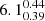 $ 6.1^{0.44}_{0.39} $