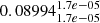 $ 0.08994^{1.7e-05}_{1.7e-05} $