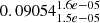 $ 0.09054^{1.6e-05}_{1.5e-05} $