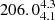 $ 206.0^{4.3}_{4.1} $