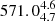$ 571.0^{4.6}_{4.7} $