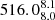 $ 516.0^{8.1}_{8.0} $