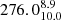$ 276.0^{8.9}_{10.0} $