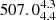$ 507.0^{4.3}_{4.4} $