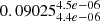 $ 0.09025^{4.5e-06}_{4.4e-06} $