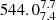 $ 544.0^{7.7}_{7.4} $