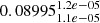 $ 0.08995^{1.2e-05}_{1.1e-05} $