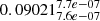 $ 0.09021^{7.7e-07}_{7.6e-07} $