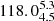 $ 118.0^{5.3}_{4.5} $