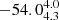 $ -54.0^{4.0}_{4.3} $