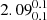 $ 2.09^{0.1}_{0.1} $
