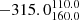 $ -315.0^{110.0}_{160.0} $