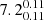 $ 7.2^{0.11}_{0.11} $