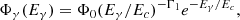 $$ \begin{aligned} \Phi _{\gamma }(E_\gamma ) = \Phi _0(E_\gamma /E_c)^{-\Gamma _1}e^{-E_\gamma /E_c}, \end{aligned} $$