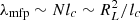 $ \lambda_{{\rm mfp}}\sim N l_c\sim R_L^2/l_c $