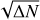 $\sqrt {\Delta N} $