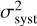 $\sigma _{{\rm{syst}}}^2$