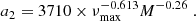 $$ \begin{aligned} a_2&= 3710 \times \nu _{\rm max}^{-0.613} M^{-0.26} \; . \end{aligned} $$