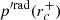$ p^{\prime\rm rad}(r_c^+) $