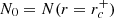$ N_0=N(r=r_c^+) $
