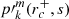 $ {p\prime}_{k}^{m}(r_c^+,s) $