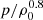 $ p/\rho_0^{0.8} $