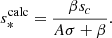 $$ \begin{aligned} s_*^{\mathrm{calc} }= \frac{\beta s_c}{A\sigma +\beta }. \end{aligned} $$