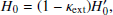 $$ \begin{aligned} H_0 = (1-\kappa _{\rm {ext}})H_0^{\prime }, \end{aligned} $$