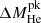 $ \Delta M_{\mathrm{He}}^{\mathrm{pk}} $