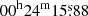 $ 00^{\mathrm{h}}24^{\mathrm{m}}15{{\overset{\text{s}}{.}}}88 $