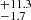 $ _{-1.7}^{+11.3} $