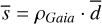 $\bar s = {\rho _{Gaia{\rm{ }}}} \cdot \bar d$